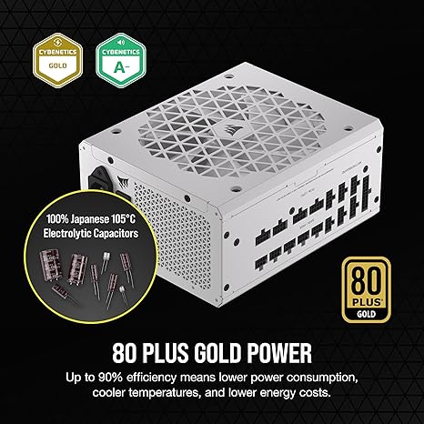 Corsair RM1200X Gold Fully Modular PSU White Corsair RM1200X Gold Fully Modular PSU White